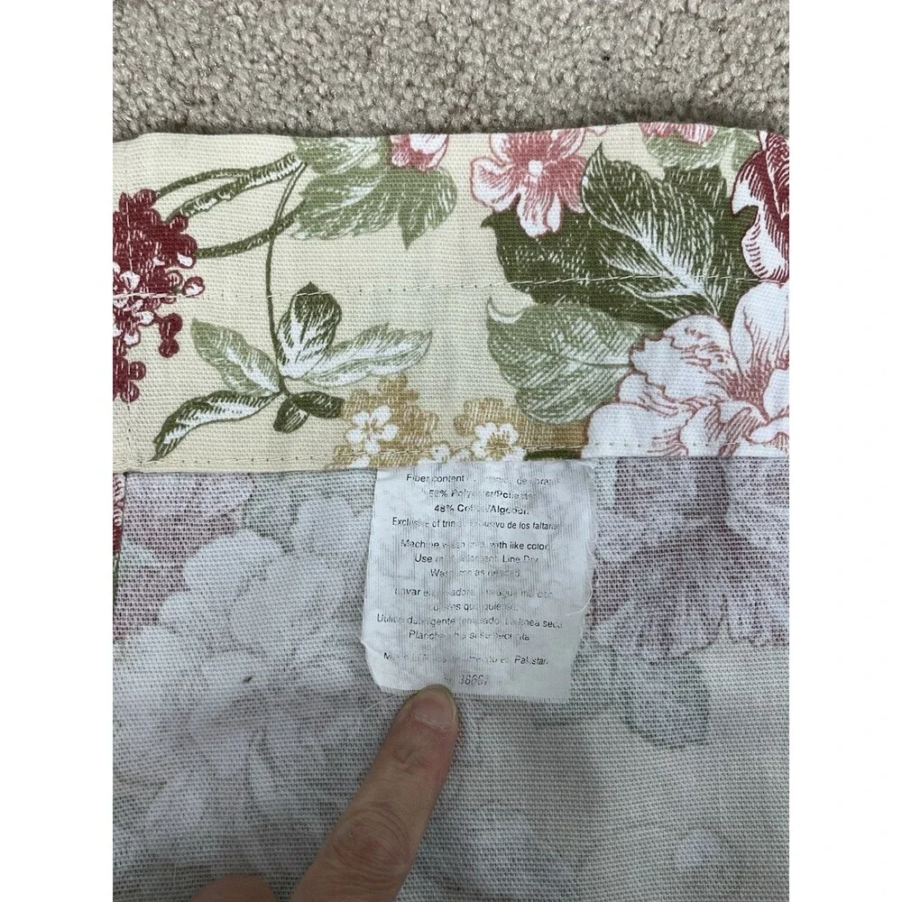 Home Trends‎ Orchard Scarsdale Floral Rose Tassel Valance Panels Set Cottagecore